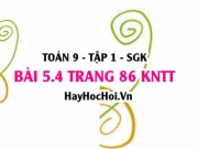 Bài 5.4 Toán 9 tập 1 SGK Kết nối tri thức